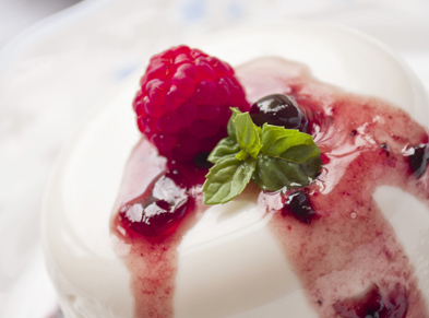 Vegan Panna Cotta with Berries